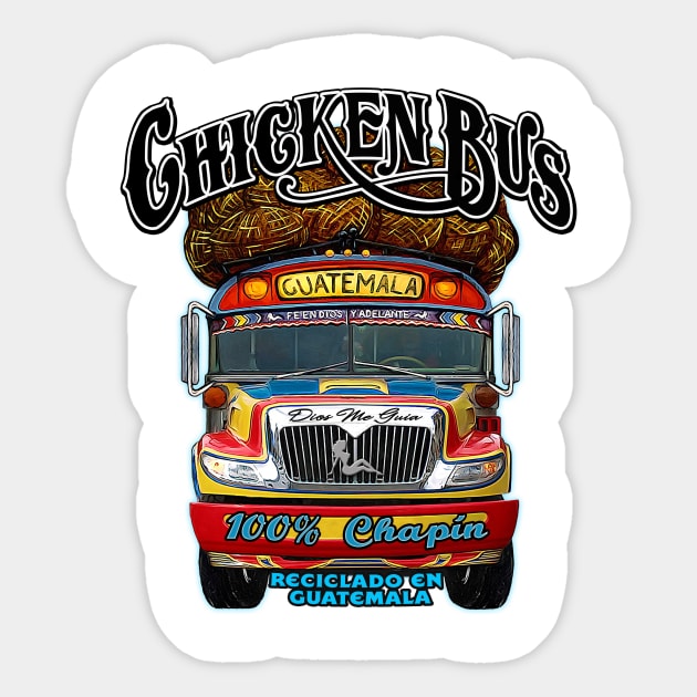 Chicken Bus Sticker by Cabezon